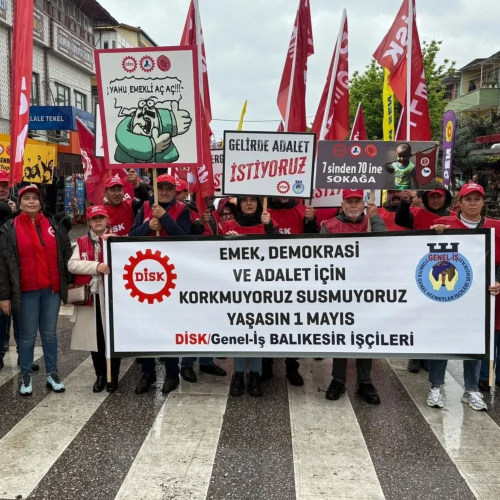 DİSK/Genel-İş Balıkesir’de 1 Mayıs’ı 9 ayrı noktada andı